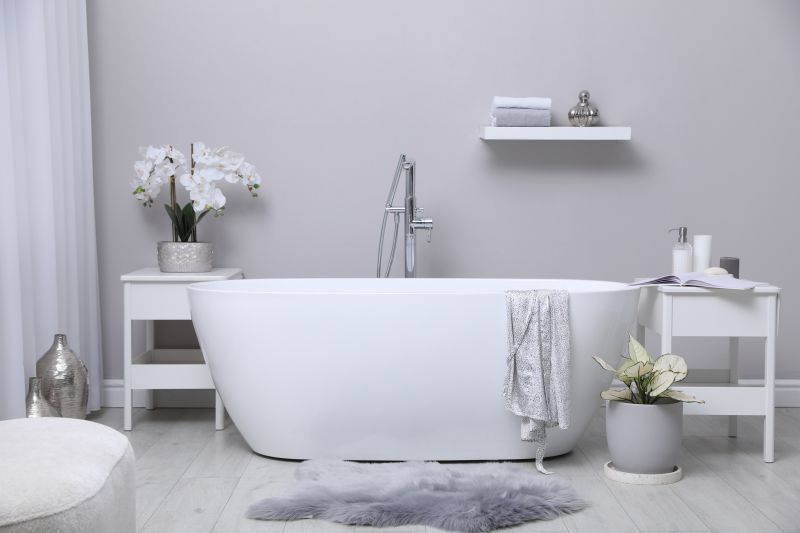 Freestanding Bathtub in a Modern Setting