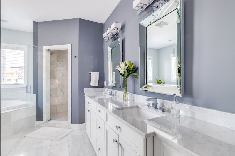 Marble Accent Wall in Bathroom